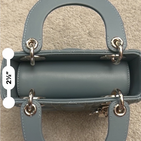 Christian Dior Cannage Mini Lady Dior Sky Blue - Picture 14 of 15